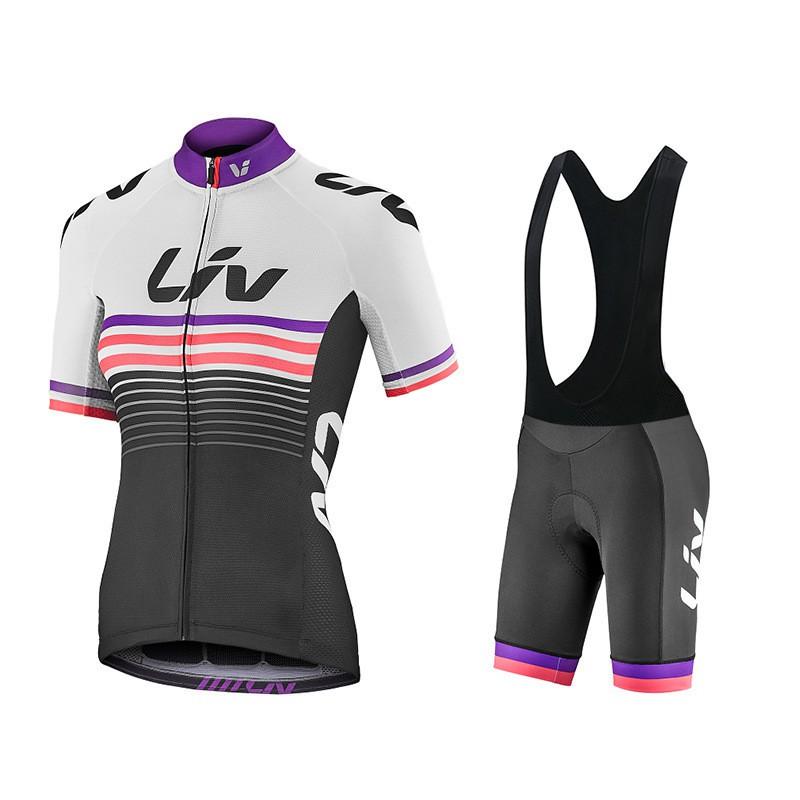 Damen atmungsaktives Mountainbike-Radtrikot-Set Kurzarm-Fahrbekleidung