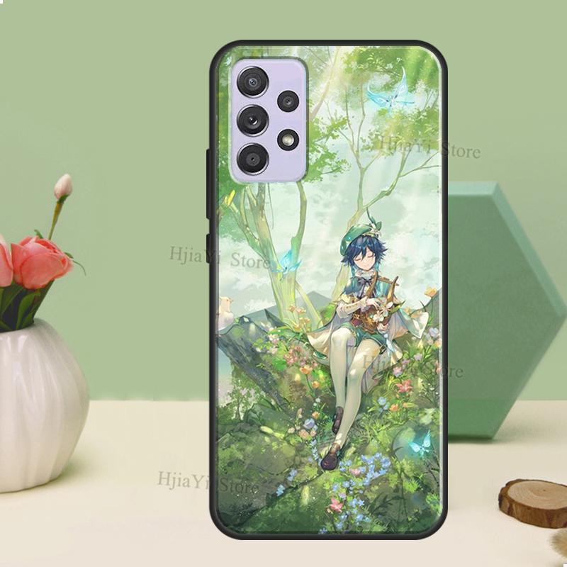 Genshin Impact Venti Game Case For Samsung A54 A34 A24 A14 A51 A71 A12 A22 A32 A52 A72 A73 A33 A53 A13 Back Cover