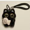 Black Cute Cat Catching Fish Plush Toy Doll Keychain Bag Pendant Charms Car Keyring Accessories For Women Couples Cute Kawaii Gift