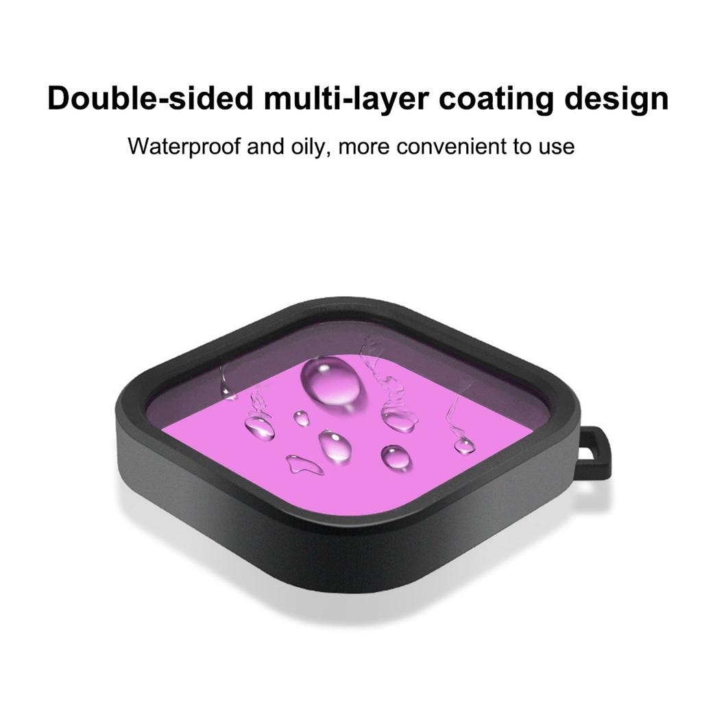 Dive Filters for 10 11 Black Waterproof Housing Case Quadrate Color Correction for Underwater Photography