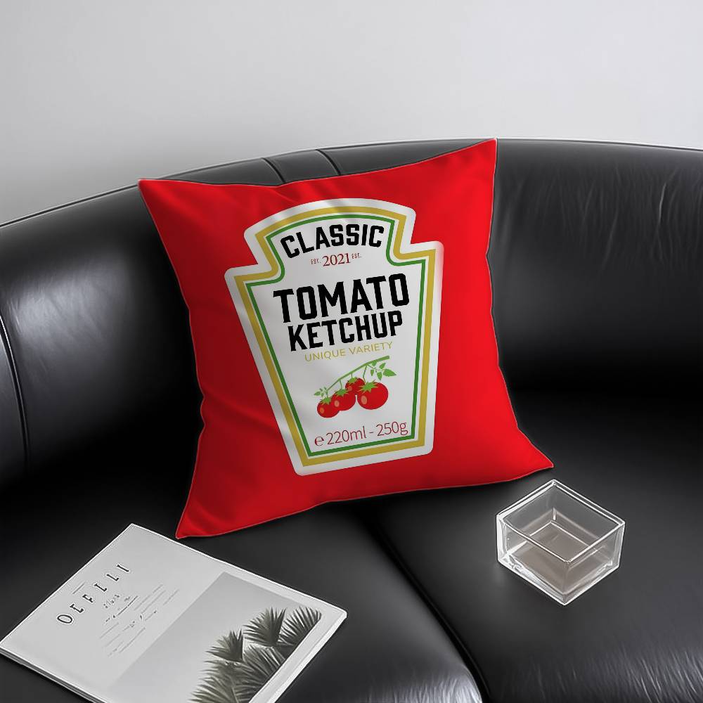 

Забавная наволочка с этикеткой K-ket-chup, защита от пылевых клещей, невидимая молния, для дивана-кровати 12x12Inch