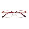 Fashionable Anti Blue Light Metal Frame Reading Glasses High-definition Presbyopia Glasses for Middle-aged and Elderly People