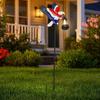 Baizihuahu American Eagle Garden Stake with Solar Lantern, 250th Anniversary Yard Art Stake, 4th of July Metal Decoration for Outdoor Lawn Patio Porch