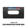 BBKK9 Car Tissue Box Sun Visor Type Block Hanging Napkin Holder Paper Rack For BMW M M2 M3 M4 M5 M6 E46 E90 E60 F30 E39 X1 X3 X4 X5