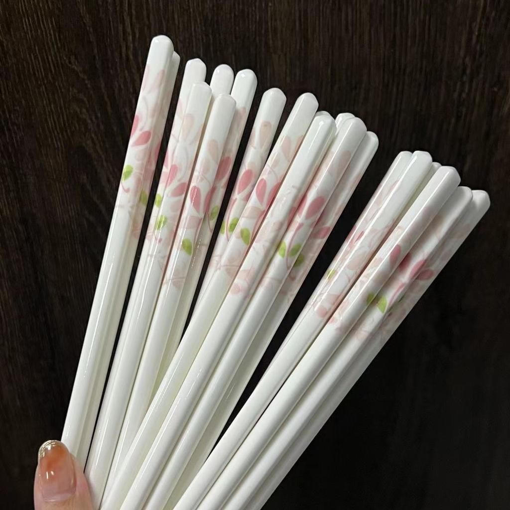 Ceramic Chopsticks Anti-slip and Anti-mildew High Temperature Resistance Home Chopstick High Appearance Level Simple Tableware