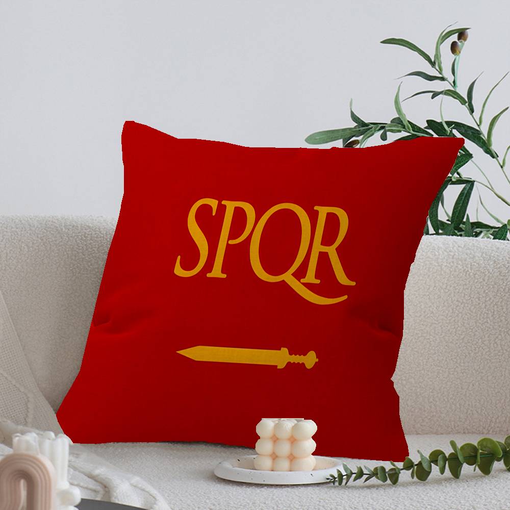 R-Roman S-SPQR Personalized Pillow Dust Cover Bedroom Kids Party Decoration Pillowcase Birthday Children Gift
