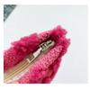 Plush Cute Love Makeup Bag Portable Skincare Product Lipstick Storage Bag Hand-Held Inner Bag Korean Brush Pencil Cases