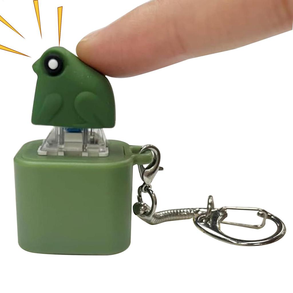 Clicking Fidget Toy Adult Fidget Toy Stress-Reducing Sensory Game Glow and Sound Frog Keychain for Youth Child Workplace School