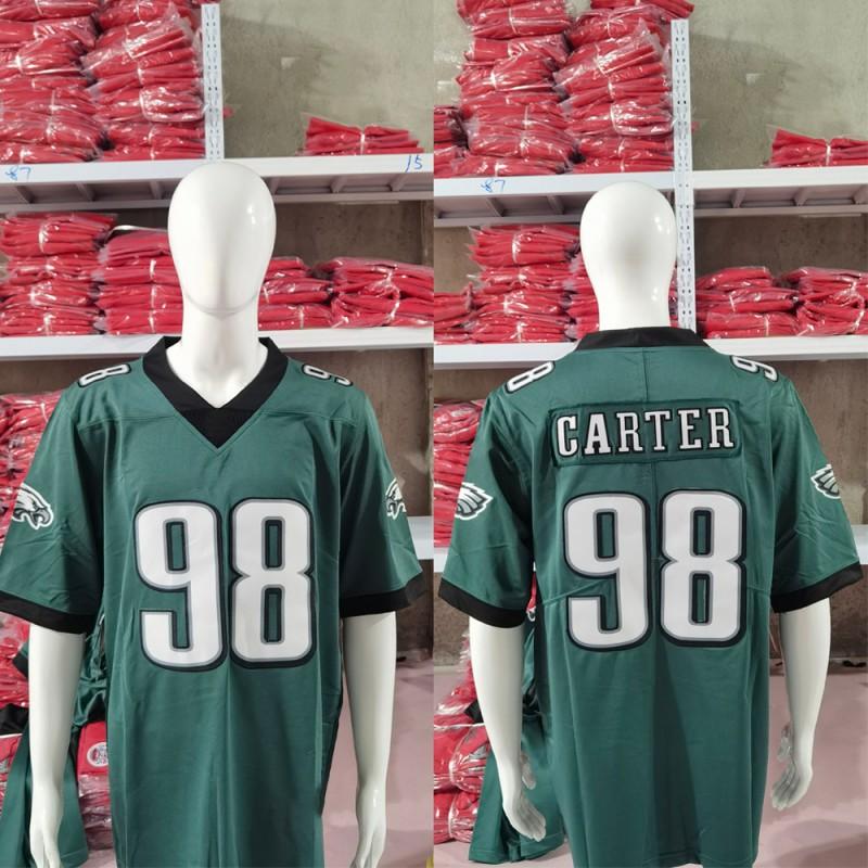Philadelphia Eagles NFL Football Jersey Jalen Hurts 1 Saquon Barkley 26 Embroidered Team Sportswear Men
