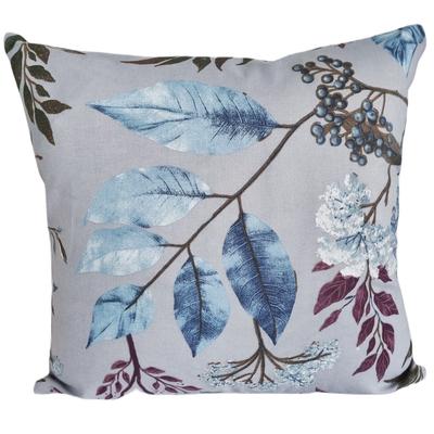 Cotton Pillowcase 40X40 Grey Botanical Oasis