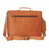 Men Goat Leather Vintage Brown Messenger Shoulder Laptop Bag Briefcase