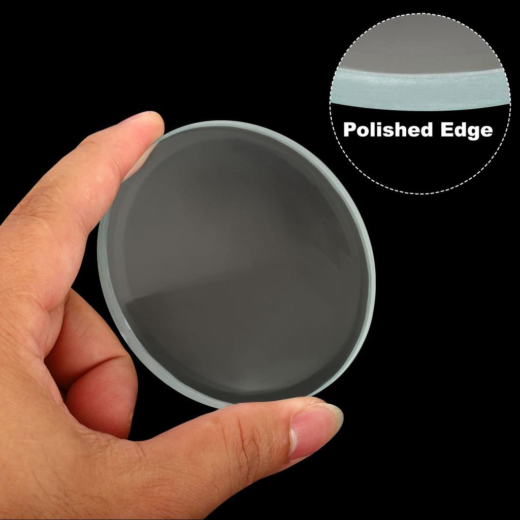 PATIKIL 1300mm Focal Length Biconcave Lenses, 2 Pieces, 75mm Diameter, 6mm Height, Glass Optical Polishing, Round Edge Lenses, Clear, for Physics Labs