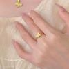 Creative Design Charm Diamond Set Butterfly rings for women New in Fashion Light Luxury Adjustable Female Ring Party Jewelry