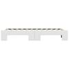 Daybed Extendable White 90x200 cm Faux Leather