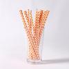 Individually Packaged Colored Plaid Paper Straws for Beverages