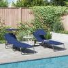 Folding Sun Lounger 2 Pcs Blue 190 X 57 X 81 Cm Oxford