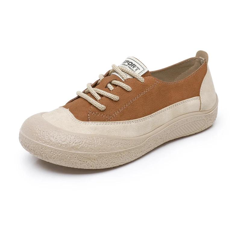 2025 Women Summer Autumn New Fashion Casual Shoes Retro Soft Bottom Round Head Breathable Sneakers High Quality Face Loafe