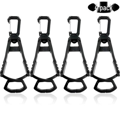 4-Pack Anti-Lost Multifunctional Glove Clip with Mountaineering Buckle