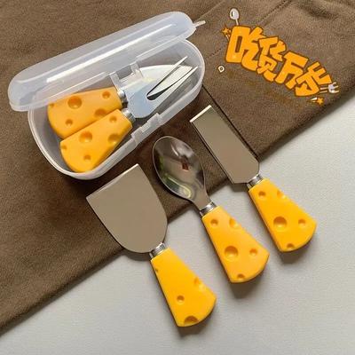 Cheese  Fruit Knife Fork Spoon Shovel Creative Cute Western Tableware Butter Toast Jam Spread Knife Small Fork Dinnerware Sets