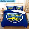 3PCS Fcsm Football Club Emblem Bedding Set,Including 1pc Duvet Cover And 2pcs Pillowcases Perfect for Bedroom, Dormitory, Fan Christmas Gift