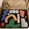 Entry Door Floor Mat Cartoon Can Be Cut Silk Circle Floor Mat Household Entrance Door Can Scrape Mud And Soil Wear-Resistant Non-Slip Pad