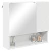 Wall Mounted Mirror Cabinet White 59 X 17 X 55 Cm Particleboard