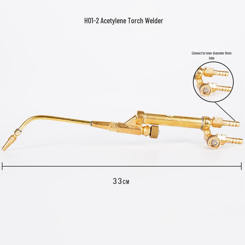 All-Copper H01-2 High-Temp Gas Welding Torch, 4L Propane/Acetylene/LPG/NG Portable Welding Accessory.