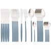24Pcs Gold Cutlery Set 304 Stainless Steel Dinnerware Set Dinner Knives Forks Coffee Spoon Silverware Kitchen Flatware Tableware