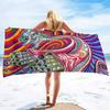 Gothic Graffiti Beach Towel Oversized Rock Hip Hop Style Microfiber Beach Towel Quick-Drying Absorbent Sand Free Bath Towels