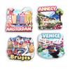 3D Wooden Magnetic Fridge Magnet City Landmark Souvenir Travel Memory Gift Set