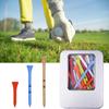 1 Box Multicoloured Golf Tees 42mm 70mm 83mm Golf Tees with Storage Case Wood Golf Tees Golf Tees Accessories