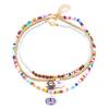 Halloween  Beaded Necklace Cute  Pumpkin  Layered Necklace Set for Women Multicolor Beads  Necklace Funky   Pendant Necklace