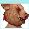 Funny Wild Boar Head Mask For Halloween Party Unique Latex Animal Costume Accessory