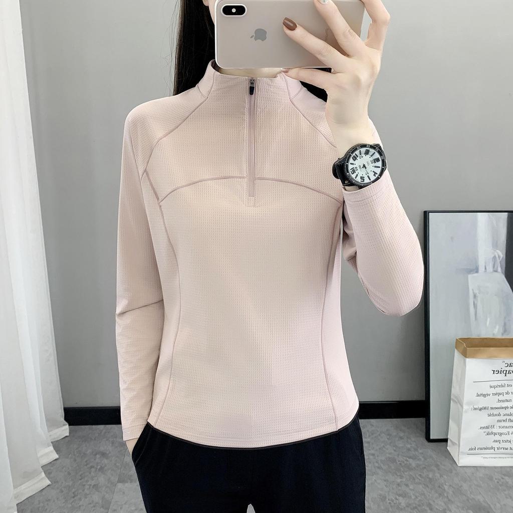 2026 Women's Quick-Drying Stand Collar Yoga Top - Spring/Autumn Fitness Wear