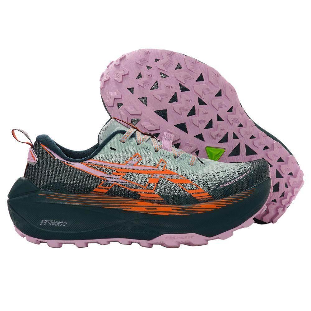 Asics Trabuco Max 4 Cold Moss Nova Orange Women Sneakers Green 1012B769-400