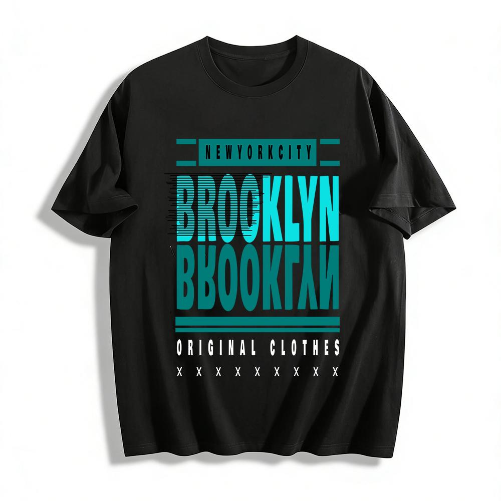 New York Brooklyn Graphic Print Casual Unisex Short Sleeve T-Shirt Pure cotton T-shirt XXS
