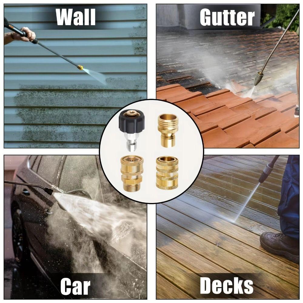 2pcs Quick Connection Pressure Washer Adapter Set Pressure Washer Connector  High Pressure Washer