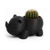 Decorative Animal Shape Planter Cute Rhinoceros Planter, 3D Printed Rhino Flower Pot, Indoor Micro Landscape Pot Plant for Succulents Cactus