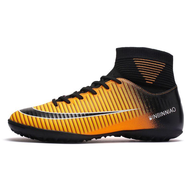 Football Shoes C Luo Assassin CR Shattered Nails Spikes High Top Student Game Training Shoes
