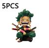 13.5 CM Peripheral Series  Luffy Solon Sanji Qversion Sitting Posture Childrens Model Figurine Toy Gift Collectibles