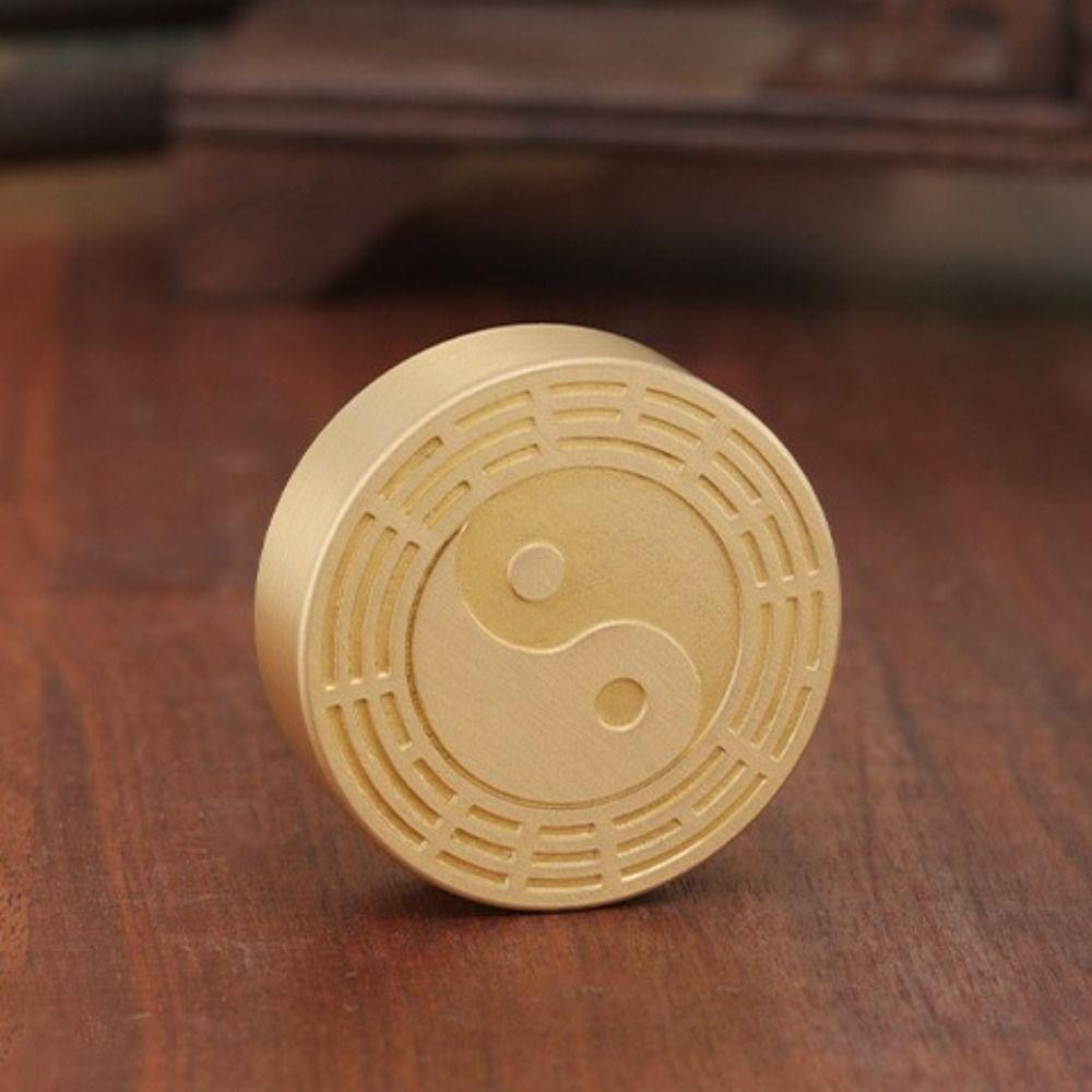 Chinese Calligraphy Tool BaGua Calligraphy Supplies Creative Paperweight Brass  Painting