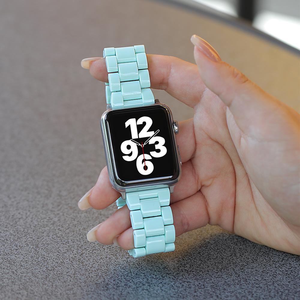 Harzarmband für Apple Watch Armband 45mm 44mm 42mm 40mm 41mm 45 mm Metallschnalle correa bracelet iwatch Serie 8 7 6 5 4 Ultra 49mm