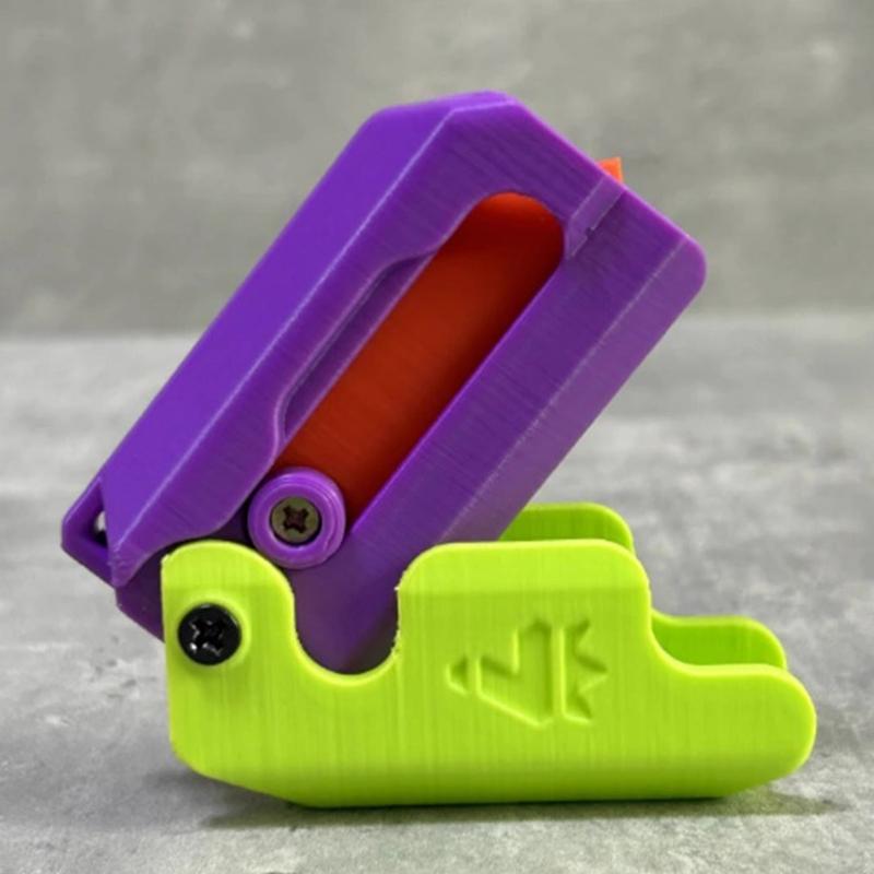 3D Printing Gravity Cub Jumping Small Radish Knife Mini Model Student Prize Pendant Decompression Toy Knife Gift