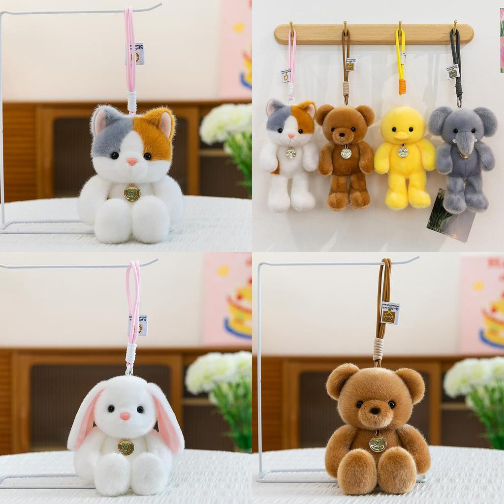 Plush Bunny Pendant Soft Toy For Kids Gift And Backpack Decoration