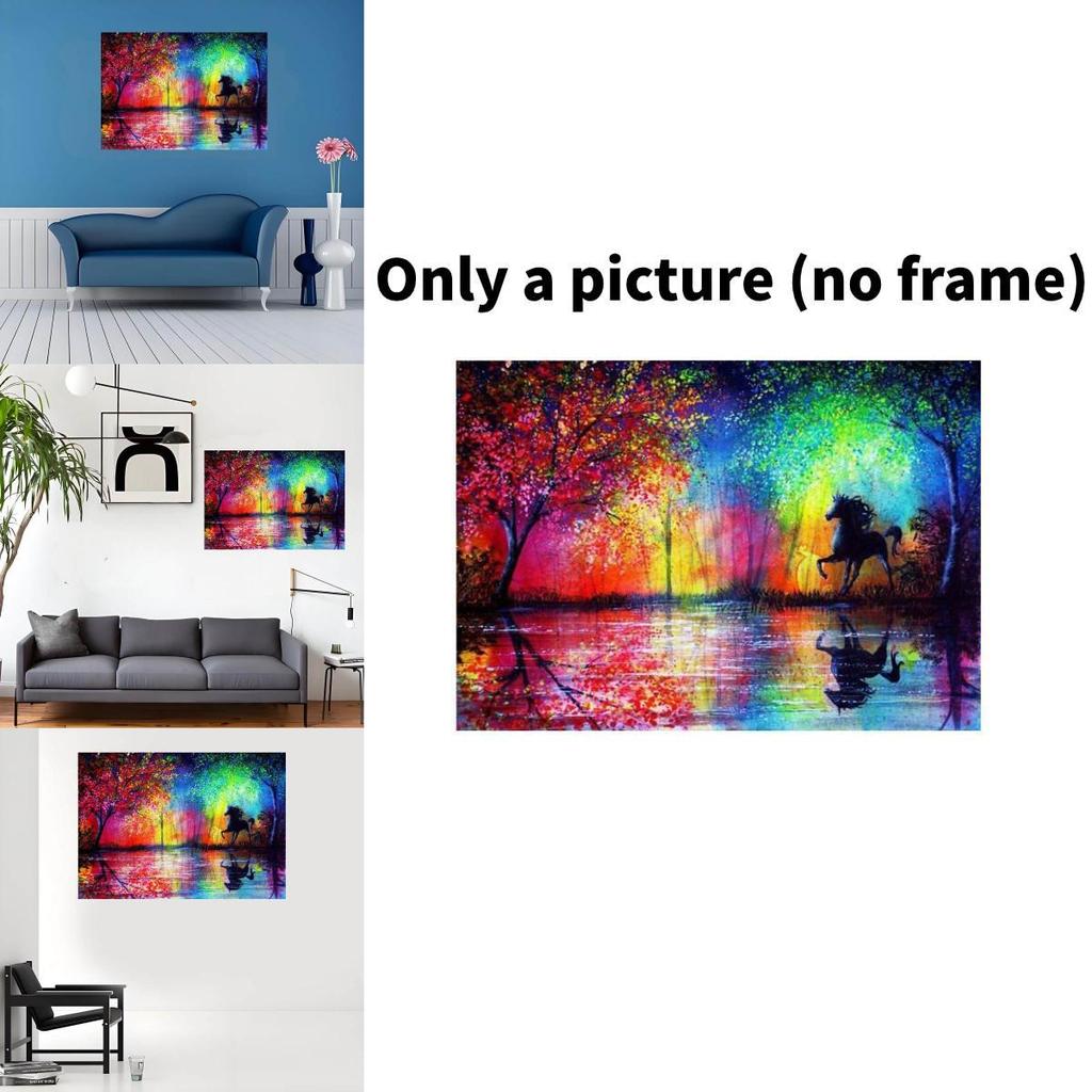 Unframed Canvas Animal Horse Wall Art For Bedroom And Office Interior Design