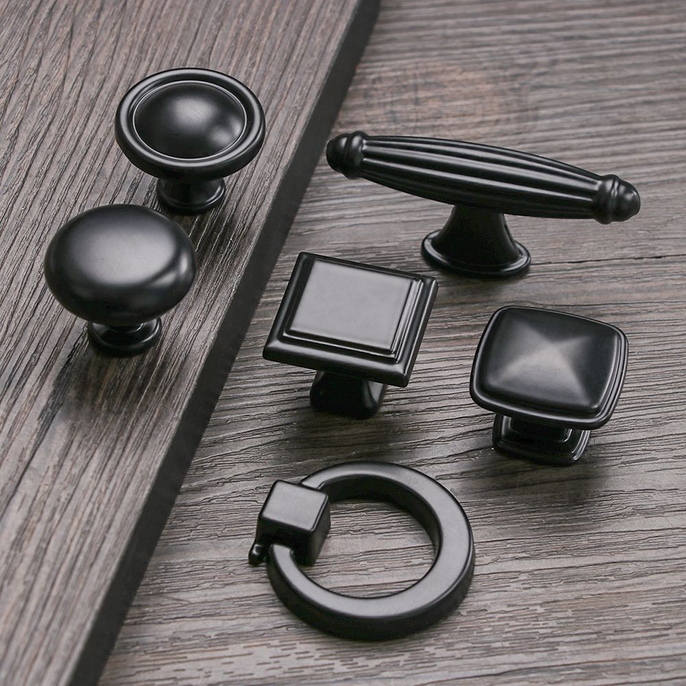 Hardware Cupboard Dresser Variety Style Black Series Furniture Door Handle Wardrobe Pulls Cabinet Pulls Drawer Knob