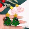 Cartoon Style Stud Earrings Acrylic Material Star Earrings Sweet Tree Earrings  Women Wear