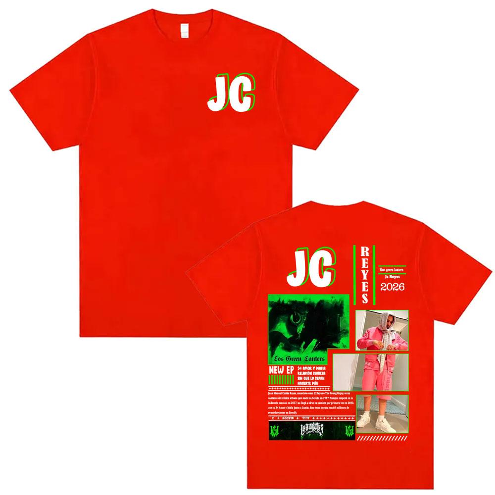 

Rapper Jc Reyes Album 2026 Tour Tshirts Mens Women Fashion Summer Short Sleeve T Shirts Hip Hop 100 Cotton T Shirt Streetwear M