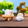 Micro Landscape Cute Cotton Lamb Figure Gardening Decoration Accessories Baby House Car Desktop Small Ornaments