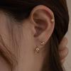 Youngglow 14k Ripple One Touch Earring
